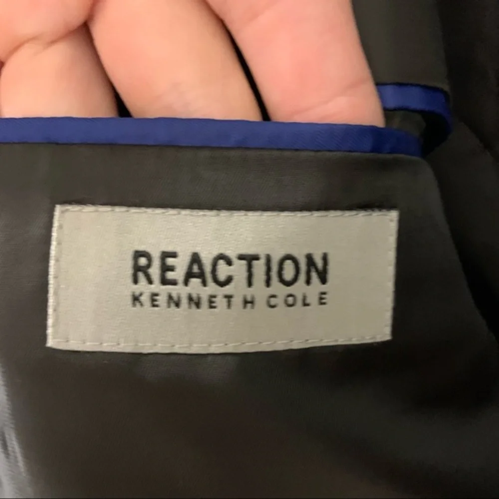 NWT Kenneth Cole Reaction Suit Jacket Dark Gray Two Button Closure Size‎ 46R